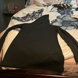 XL. Misshook hooded black with angel wings and laced up hood!  Dress/long shirt